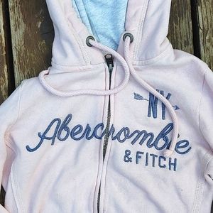 Pink abercombie & fitch zip up